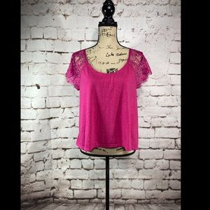 Hot pink lace top